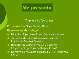 me presento