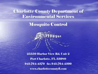 Charlotte County Department of Environmental Services Mosquito Control