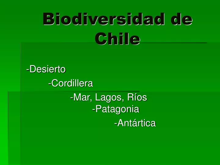 biodiversidad de chile
