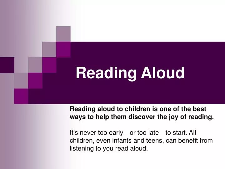 reading aloud