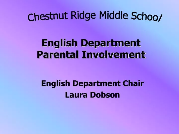 english department parental involvement