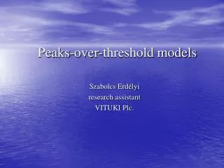 Peaks-over-threshold models