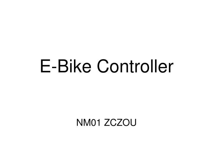 e bike controller
