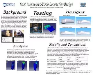Tidal Turbine Hub-Blade Connection Design