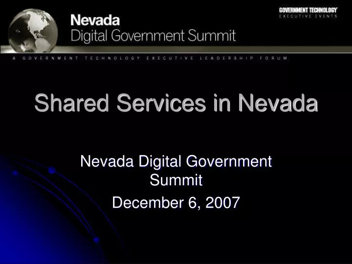 shared services in nevada