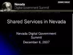 Shared Services in Nevada - slide 1