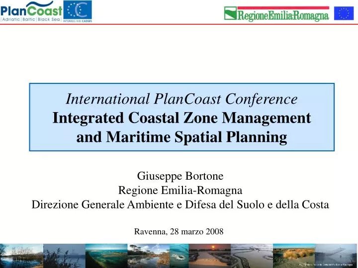international plancoast conference integrated coastal zone management and maritime spatial planning
