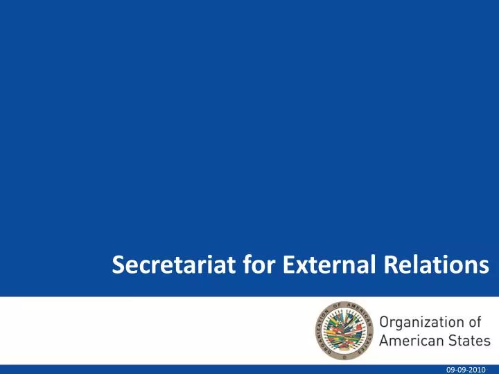 secretariat for external relations