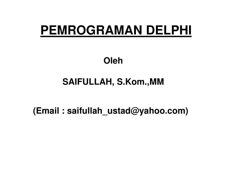 pemrograman delphi
