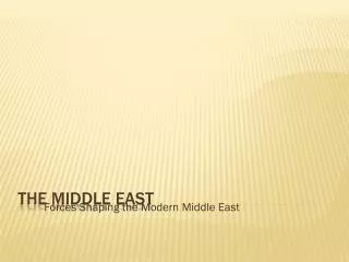 The Middle East