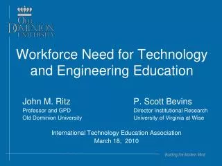 Workforce Need for Technology and Engineering Education