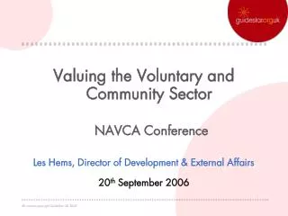 Valuing the Voluntary and Community Sector NAVCA Conference