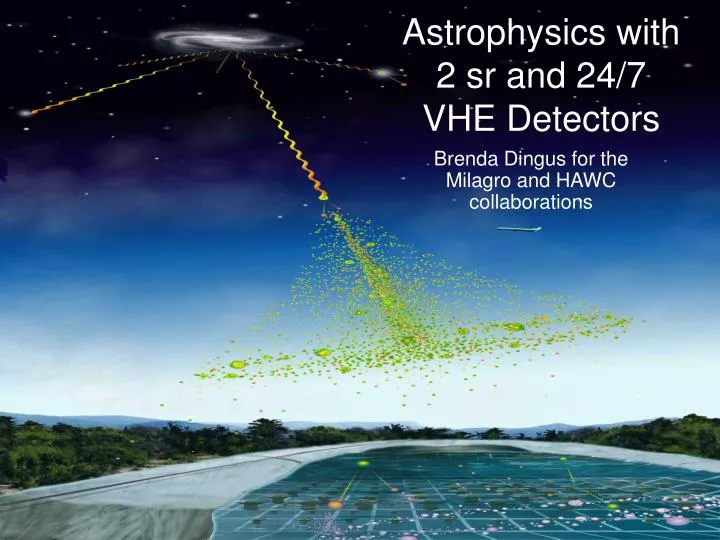 astrophysics with 2 sr and 24 7 vhe detectors