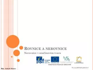 rovnice a nerovnice