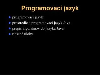 programovac jazyk