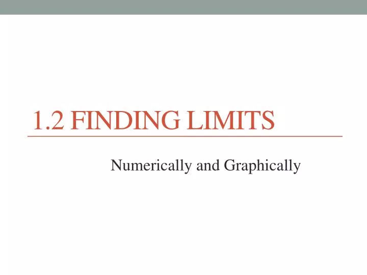 1 2 finding limits