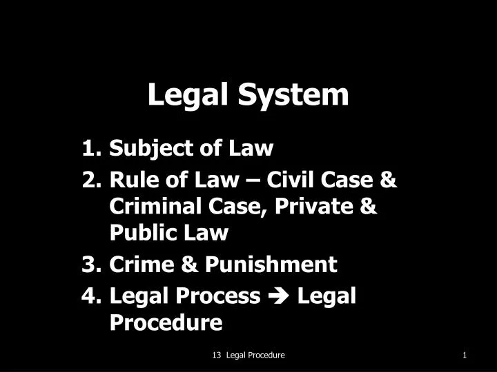 legal system