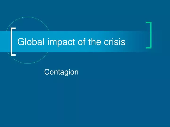 global impact of the crisis
