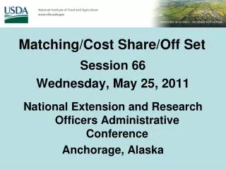 Matching/Cost Share/Off Set