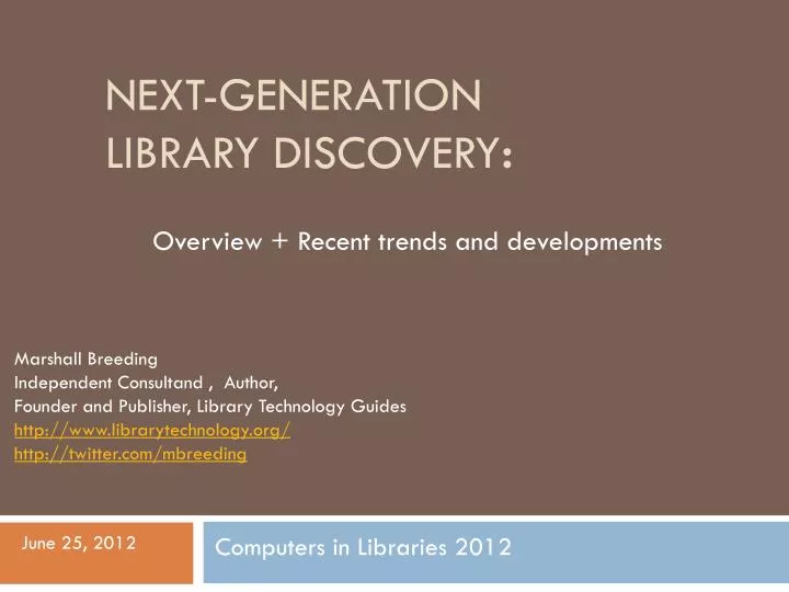 next generation library discovery