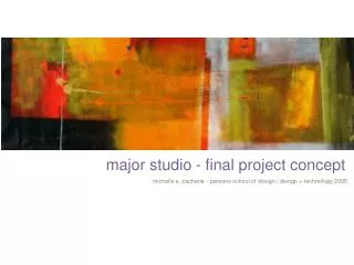 major studio - final project concept