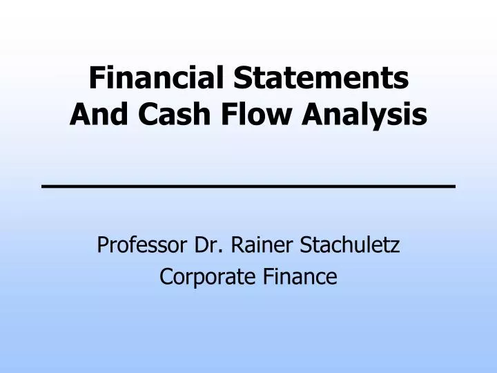 professor dr rainer stachuletz corporate finance