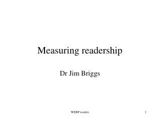 Measuring readership