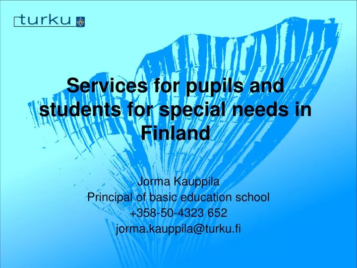 services for pupils and students for special needs in finland