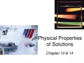 Physical Properties of Solutions