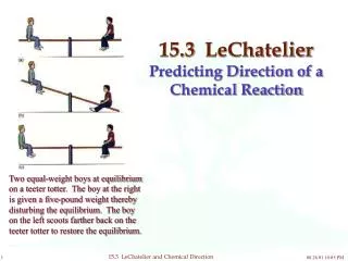 15.3 LeChatelier Predicting Direction of a Chemical Reaction