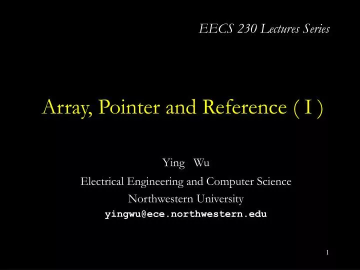 array pointer and reference i
