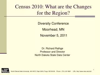 Census 2010: What are the Changes for the Region?