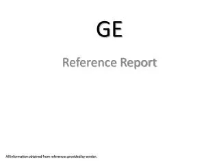 Reference Report