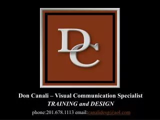 Don Canali – Visual Communication Specialist
