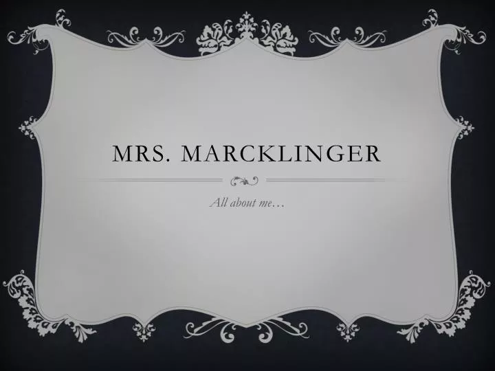 mrs marcklinger