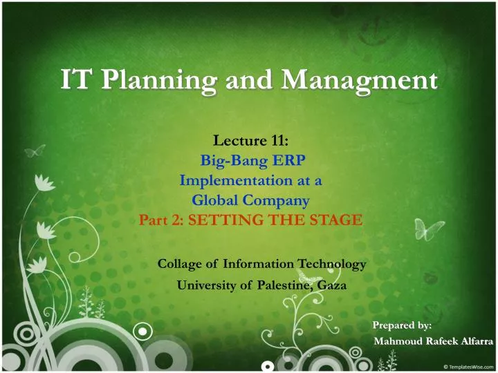 it planning and managment