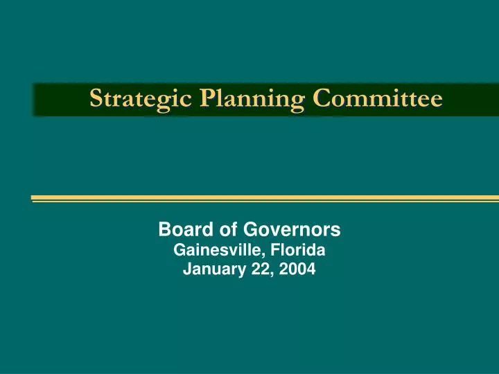 strategic planning committee