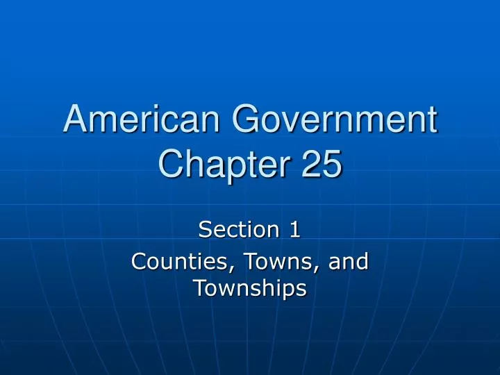 american government chapter 25