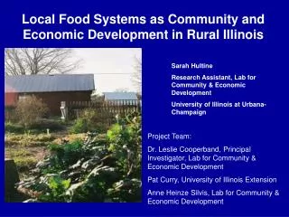 Local Food Systems as Community and Economic Development in Rural Illinois