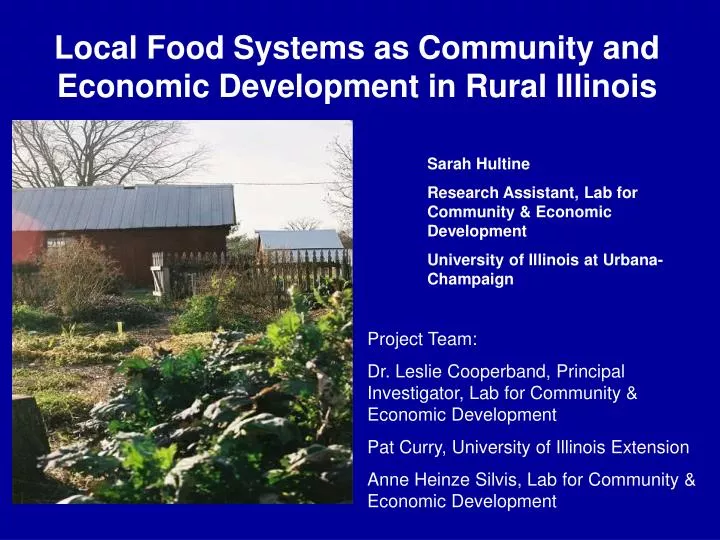 local food systems as community and economic development in rural illinois