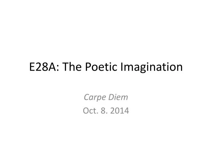 e28a the poetic imagination