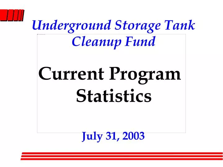 underground storage tank cleanup fund