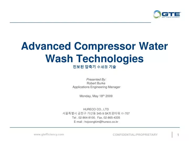 advanced compressor water wash technologies