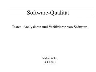 software qualit t