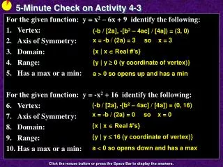 5-Minute Check on Activity 4-3