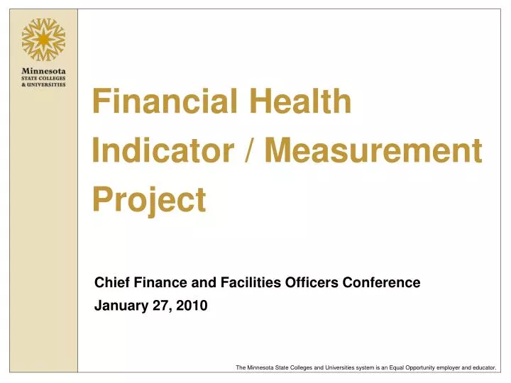 financial health indicator measurement project