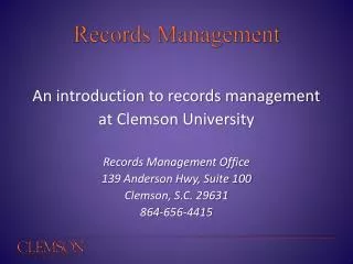 Records Management