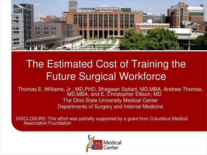the estimated cost of training the future surgical workforce