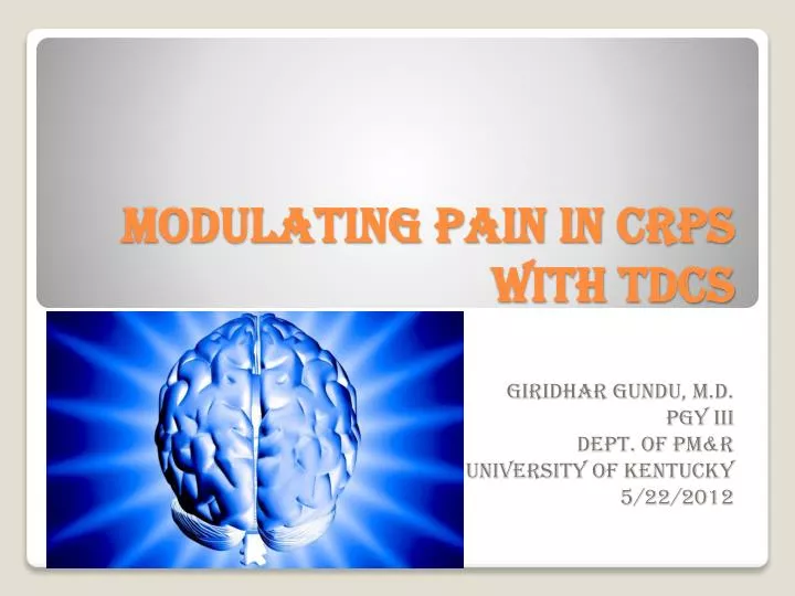 modulating pain in crps with tdcs