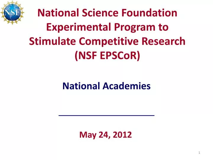 national science foundation experimental program to stimulate competitive research nsf epscor